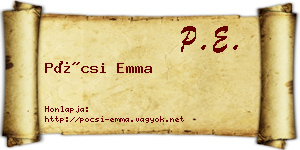 Pócsi Emma névjegykártya