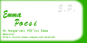 emma pocsi business card